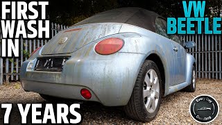 Deep cleaning a Disaster detail VW Beetle/Volkswagen Golf ASMR filthy/Dirty barn find relaxing clean