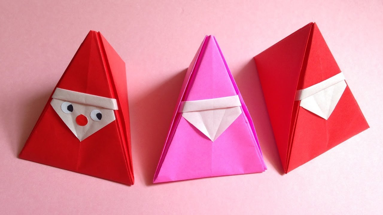 Origami Santa Claus Box Instructions 折り紙のサンタクロースの箱 簡単な折り方 Youtube