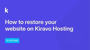 How to restore your website from the Kiravo Hosting backups