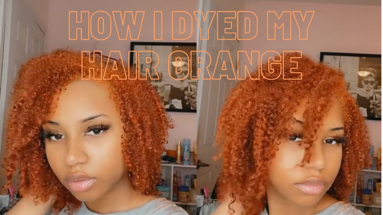 How I Dyed My Natural Hair Orange Box Dye Youtube