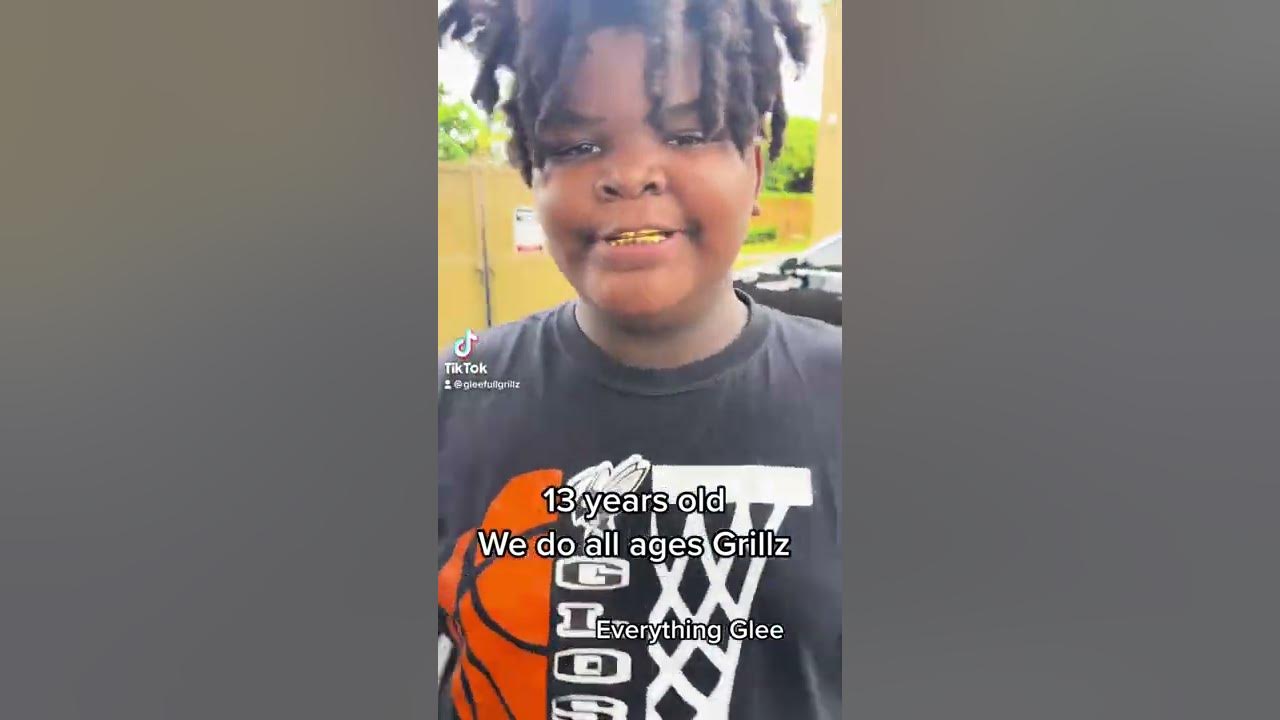 Got this 13 Year old right with 8Top 8Bottom Gold Grill. We make our pullouts look permanent‼️ Glee