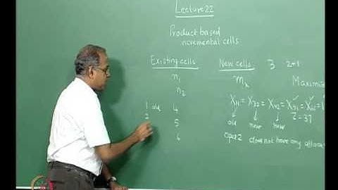 Mod-01 Lec-22 Static and dynamic Operator allocation, Multiple products and incremental cells