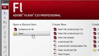 Open a Document in Flash CS3