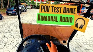 Electric Golf Cart POV Drive in Mexico (Binaural 3D Audio) ASMR