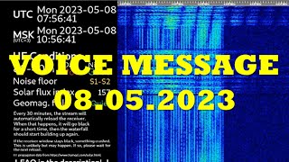 UVB-76 VOICE MESSAGE (08.05.2023) 07:55 UTC