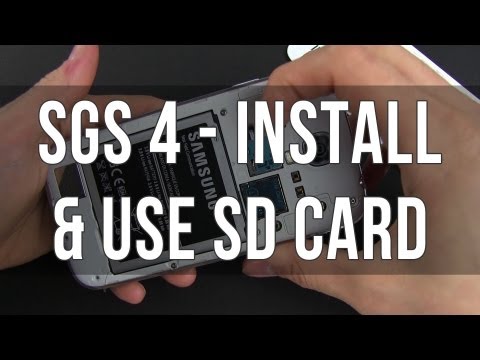 Samsung Galaxy S4 - micro SD card - how to install, format and use