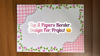 🦋Aesthetic and easy border designs for projects/ Front page design. #boarderdesign #frontpage #art 
