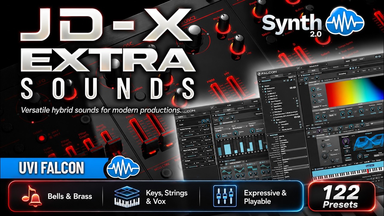 JD-X EXTRA SOUNDS (122 presets) | UVI FALCON | SOUND LIBRARY - YouTube
