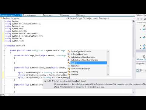 ASP.NET 4.5 Expert Skills Lesson 3-1: Understand cryptography and prepare data for encryption