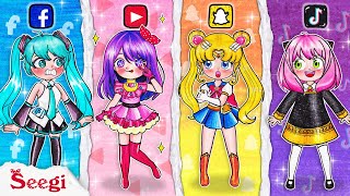 Oshi no Ko: If SOCIAL MEDIA Trends Were AI, Sailor Moon & Anya  The Idol / YOASOBI | Seegi Channel