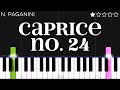 Paganini Caprice No 24 EASY Piano Tutorial