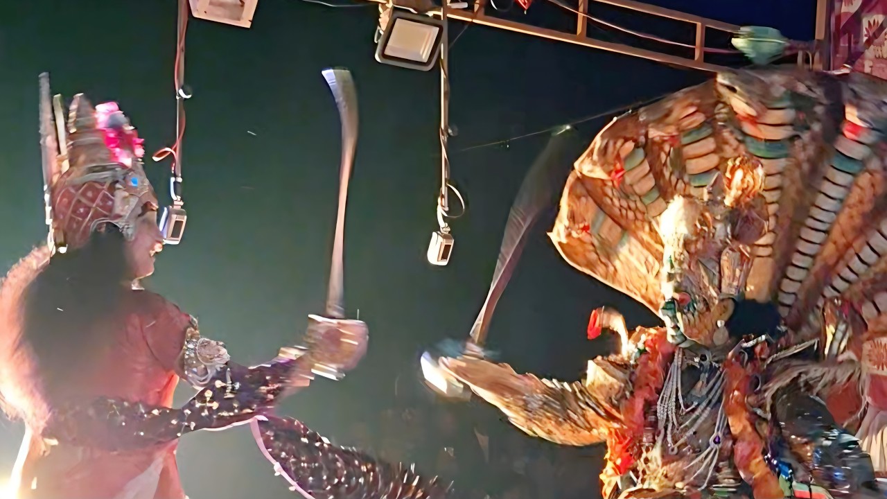 शंख नाद भिडला नभा🔥 + काळ झेपवला 🔥+ आकर्षक लढाई नृत्य 🔥 @sanket_kudav_official #langar #लंगार