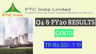 PTC INDIA LTD  Q4 AND  FY 20 RESULTS GOOD BUY ON DIP