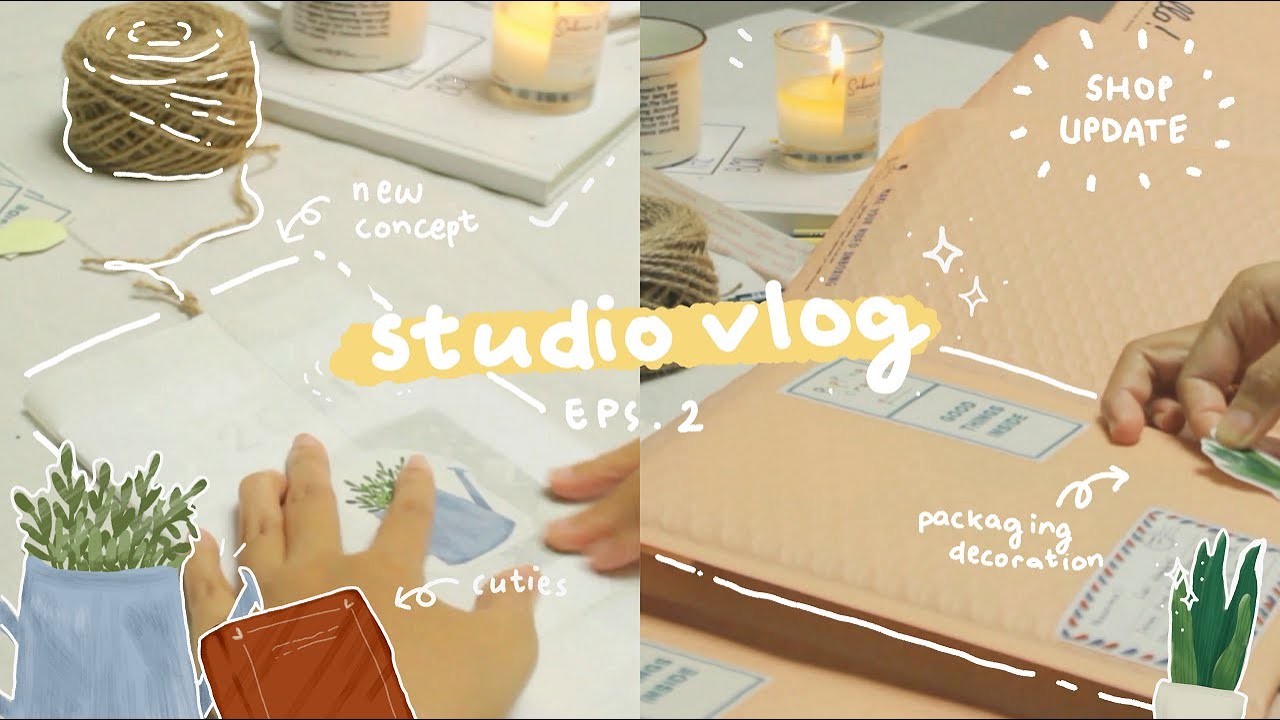 STUDIO VLOG 02 : Running my small business | Designing calendar | New ...