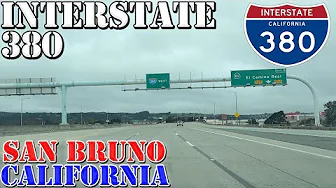 I-380 - BOTH Directions - San Bruno - California - 4K Highway Drive