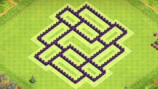 Clash of Clans - Town Hall 7 Defense BEST COC TH7 Trophy Base Layout Defense Strategy