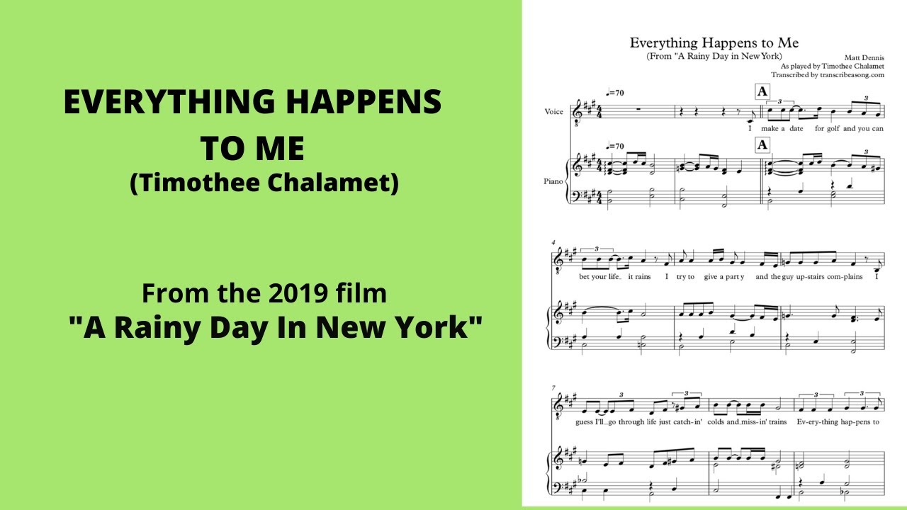 Everything Happens To Me Timothee Chalamet (Piano transcription) Chords Chordify Everything Happens To Me Timothee Chalamet (Piano transcription) Chords Chordify
