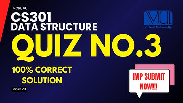 CS301 Quiz No.3 Solution | cs301 quiz 3 2025 | Final Terms | More VU