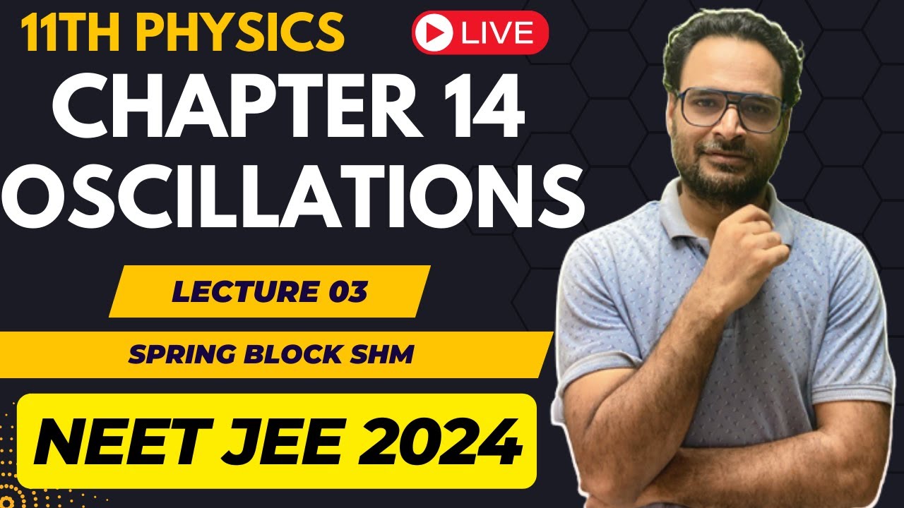 L 03 Ch 14 Class 11 SHM in Springs Oscillations NEET 2024 JEE