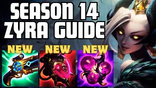 CRAZY ZYRA SUPPORT BUILD IS OP!! SEASON 14 ZYRA GUIDE.