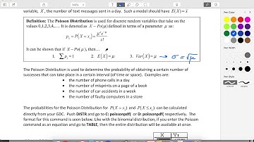 IBHL 5.6 The Poisson Distribution