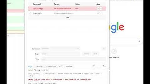 UI Vision RPA - "Error #101" explained