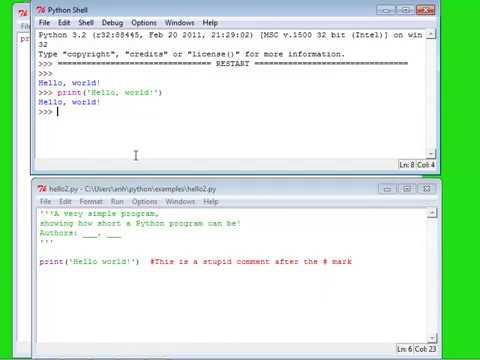 Python Tutorial For Beginners | Writing Python Programs In Idle | Hands ...