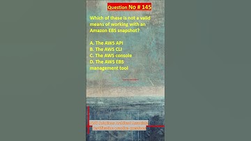 AWS Solutions Architect Associate Certification Practice Questions | Question No. 145 #aws #shorts