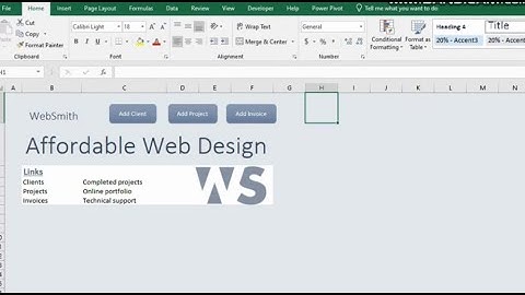 Shelly Cashman Excel 2019 Module 10 SAM Project 1b WebSmith