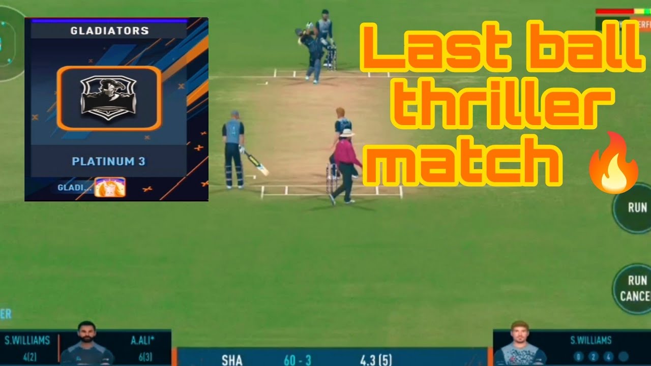 Last over thriller match against high rank opponent / Real cricket 24 ...