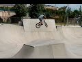 Marco y Lucas BMX. Marco 8 yers old training funbox on his bmx 16 inch