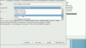 Una página horizontal en OpenOffice LibreOffice