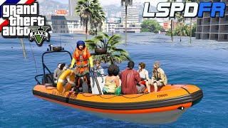 GTA V - LSPDFR มาเป็นหน่วยกู้ภัยทางทะเลในเกม GTA V ช่วยเหลือคนจาก ภัยพิบัตินํ้าทะเลท่วมเมือง #138 screenshot 1