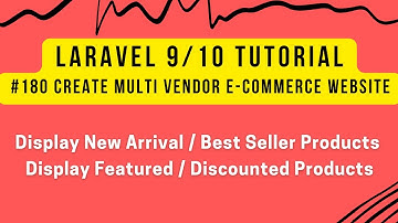 Multi Vendor E-commerce #180 | Display New Arrival / Best Seller / Discounted Products
