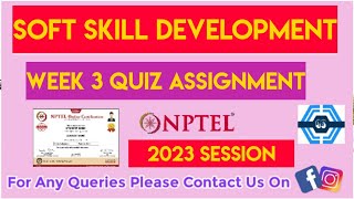 Soft Skill Development Week 3 Quiz Answer Solution 2023 | NPTEL | SWAYAM 2023 screenshot 4