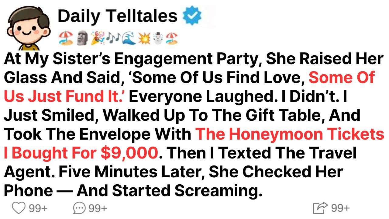 At My Sister’s Engagement Party, She Raised Glass And Said 