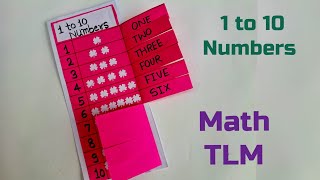 1 to 10 Numbers/ Math project for class 1/easy math tlm /Numbers name in english