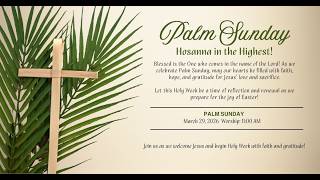 McClellandtown Presbyterian Church   Sunday Morning Worship   March 29, 2026