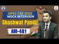 Shashwat Pandit || UPSC Mock Interview || AIR 481 || Real DAF-Based Panel Discussion || #upsc2025