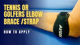 Fitting a Tennis Elbow and Golfers Elbow Support Strap or Brace