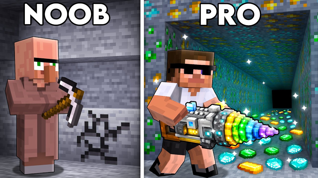 NOOB vs PRO Weapon Mining Battle!