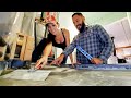 She's Better At It Than He Is | Shower Pan Liner & Mortar | Building Our Own Tiny Home Barndominium