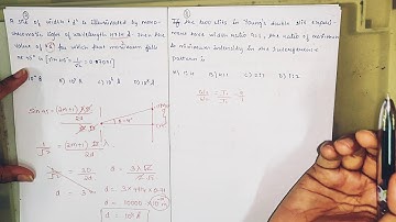MHT -CET 2019 questions//Interference and diffraction