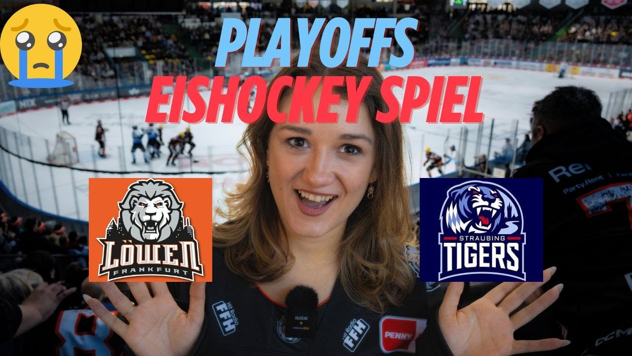 MEIN ERSTES PLAYOFFS ICE HOCKEY SPIEL ⛸️🏒 | Frankfurt Löwen vs Straubing🔥VLOG