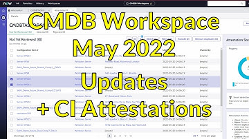 ServiceNow CMDB Workspace May 2022 Updates and CI Attestations