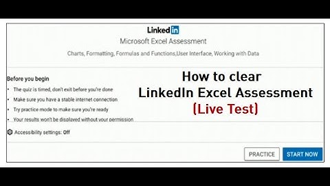 How to pass LinkedIn Excel Assessment Test 2020  - Complete Live Test Video