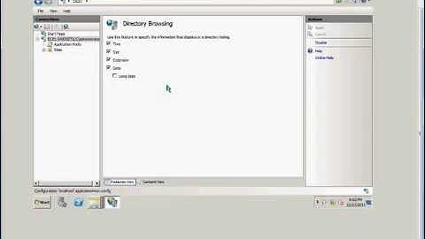 How to turn on directory browsing in a Windows 2008 R2 server
