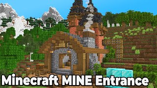 How To Build A Starter Mountain Mine Entrance In Minecraft 1 18 Survival Tutorial Youtube