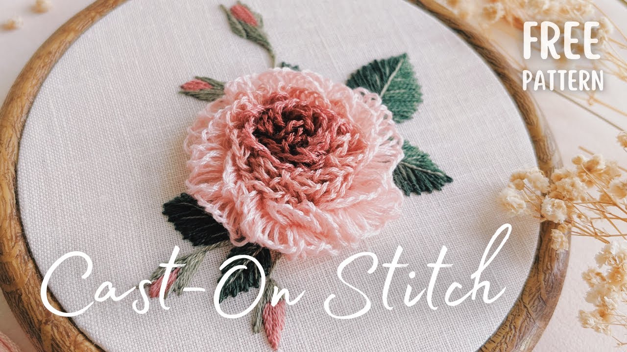 立体刺繍 3D Embroidery single rose Stitch a Stunning 3D Rose