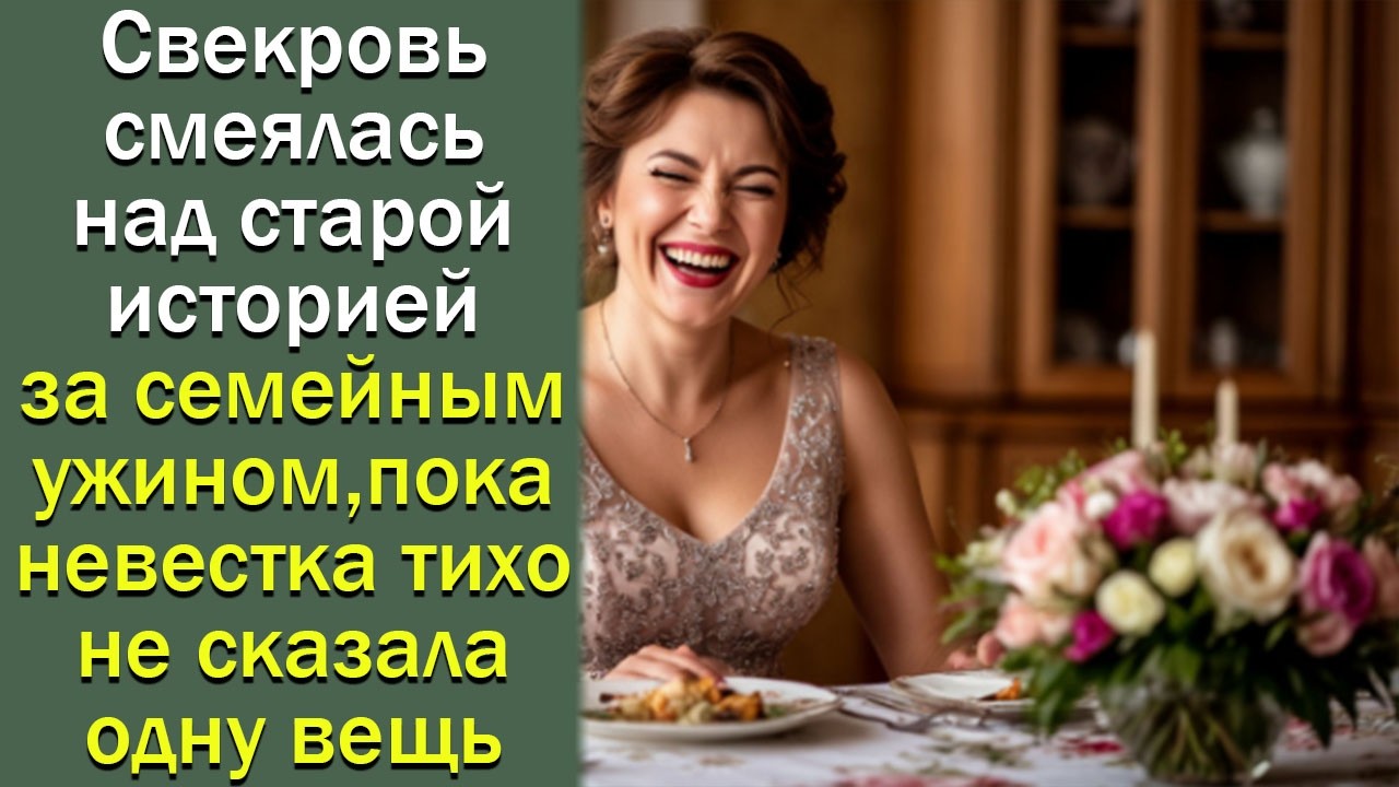 Свекровь смеялась над старой историей за семейным ужином, пока невестка тихо не сказала одну вещь
